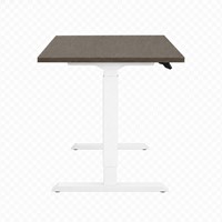 Zit-sta bureau Huislijn elektrisch 160x80cm blad eiken donker frame wit-3