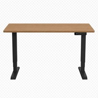 Zit-sta bureau Huislijn elektrisch 120x80cm blad toscaanse noten frame zwart-2