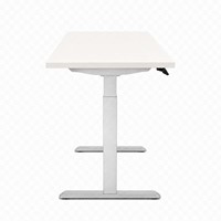 Zit-sta bureau Huislijn elektrisch 120x80cm blad wit frame aluminium-3