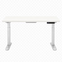 Zit-sta bureau Huislijn elektrisch 120x80cm blad wit frame aluminium-2