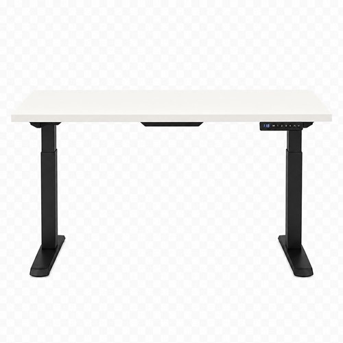 Zit-sta bureau Huislijn elektrisch 120x80cm blad wit frame zwart-2