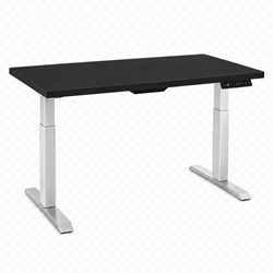 Zit-sta bureau Huislijn elektrisch 120x80cm blad fenix zwart frame aluminium
