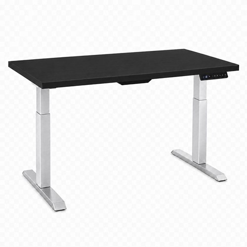 Zit-sta bureau Huislijn elektrisch 160x80cm blad fenix zwart frame aluminium