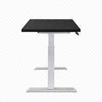 Zit-sta bureau Huislijn elektrisch 160x80cm blad fenix zwart frame aluminium-2