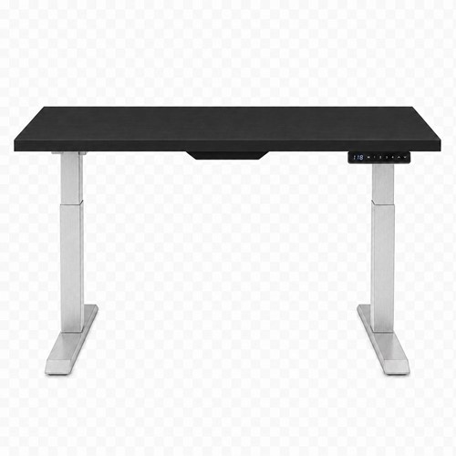 Zit-sta bureau Huislijn elektrisch 180x80cm blad fenix zwart frame aluminium-3