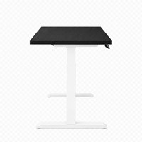 Zit-sta bureau Huislijn elektrisch 160x80cm blad fenix zwart frame wit-2