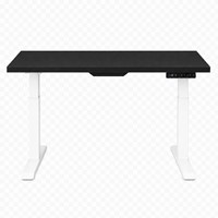 Zit-sta bureau Huislijn elektrisch 160x80cm blad fenix zwart frame wit-3