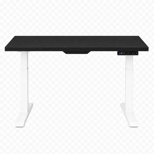 Zit-sta bureau Huislijn elektrisch 160x80cm blad fenix zwart frame wit-3