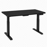 Zit-sta bureau Huislijn elektrisch 120x80cm blad fenix zwart frame zwart