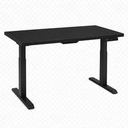 Zit-sta bureau Huislijn elektrisch 120x80cm blad fenix zwart frame zwart