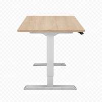 Zit-sta bureau Huislijn elektrisch 160x80cm blad eiken licht frame aluminium-2