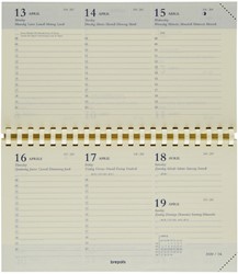 Agenda-inhoud 2027 Brepols Omniplan 7 dagen per 2 pagina's 8,9x16cm met spiraal creme papier 900058