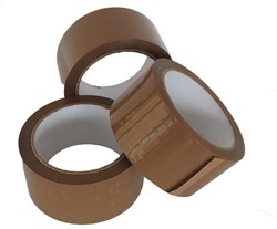 Verpakkingstape hoogwaardig PP Low Noise 50mm x 66m bruin