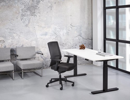 Bureaustoel Orange Office 1332 rug en zitting zwart
