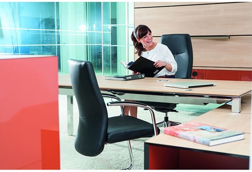 Bureaustoel Rovo 5910A rug en zitting zwart 6