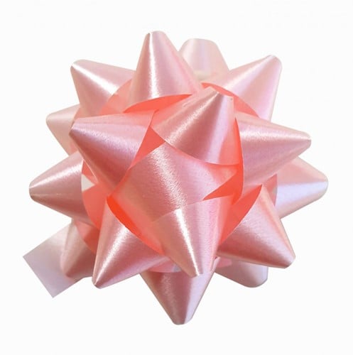 Cadeau strikjes Starbow zelfklevend 10mm x Ø50mm kleur lichtroze 100 stuks