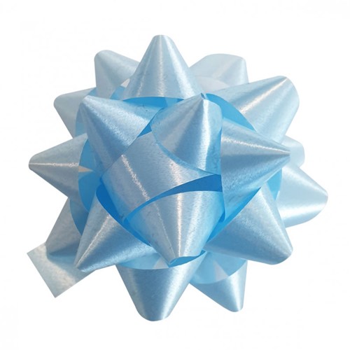 Cadeau strikjes Starbow zelfklevend 10mm x Ø50mm kleur lichtblauw 100 stuks