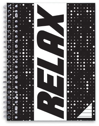 Collegeblok Relax A4 lijn 23-gaats met spiraal assorti