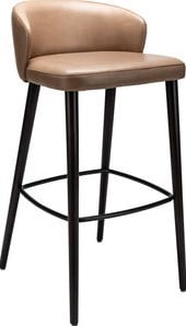 Barkruk Darford zitting en rug gestoffeerd, zithoogte 80cm en frame 4-poots massief beukenhout.