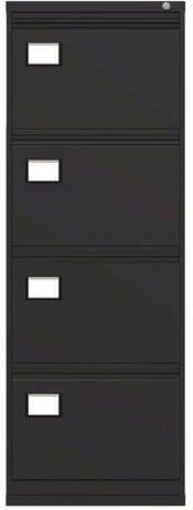 Dossierladenkast 4 laden kleur zwart ral 9005/ TRM4Z.