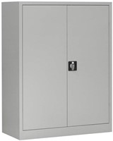 Draaideurkast h120xb92xd42cm lichtgrijs 2 legborden