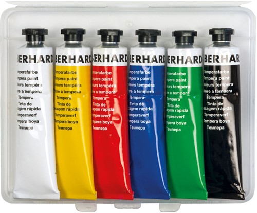 Plakkaatverf Eberhard Faber 6 tubes 18ml assorti