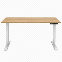 Zit-sta bureau Huislijn elektrisch 120x80cm blad eiken robson frame aluminium-2