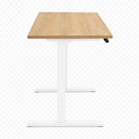 Zit-sta bureau Huislijn elektrisch 120x80cm blad eiken robson frame wit-3