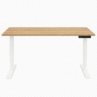 Zit-sta bureau Huislijn elektrisch 120x80cm blad eiken robson frame wit-2