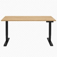 Zit-sta bureau Huislijn elektrisch 160x80cm blad eiken robson frame zwart-2