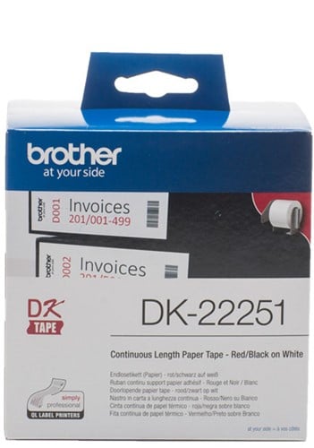Etiket Brother DK-22251 62mmx15,24 meter wit