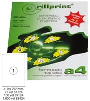 Stickervellen A4 wit