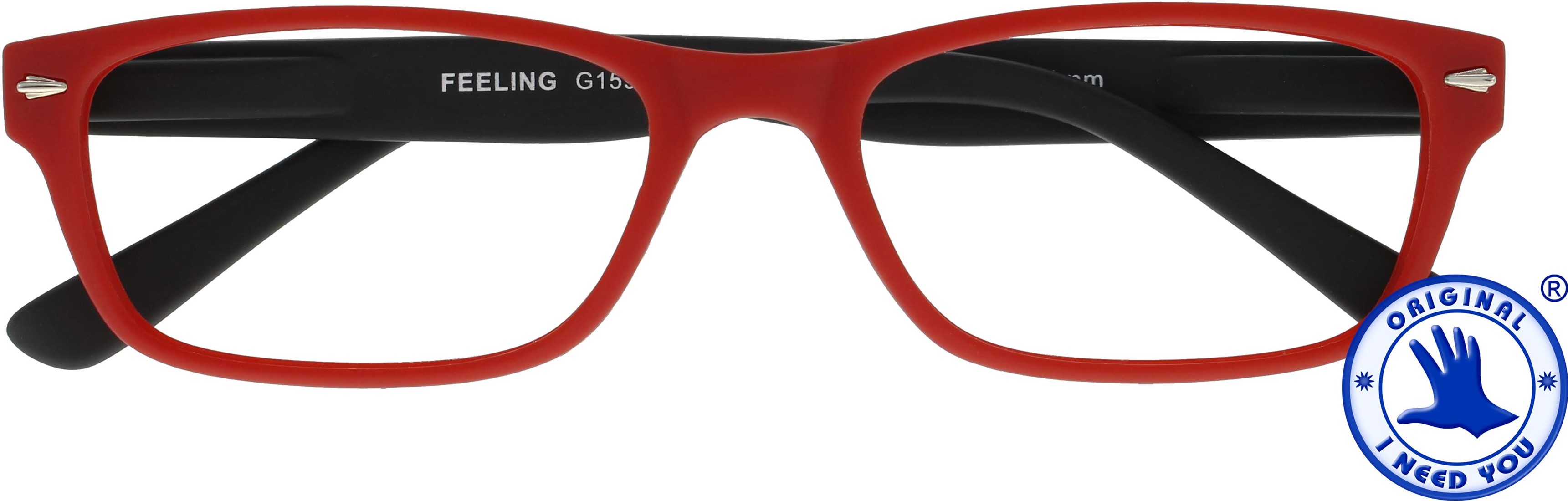 Leesbril I Need You model Feeling G15900 kleur rood-zwart sterkte +2.50dpt.