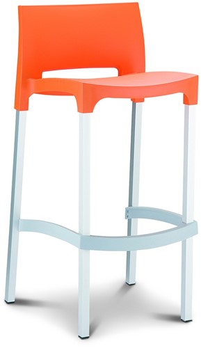 Barkruk Gio 5499 oranje hoogte 75 cm.