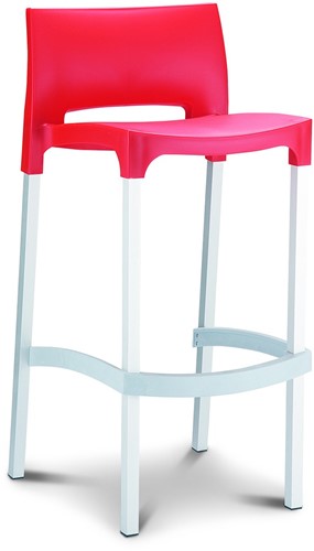 Barkruk Gio 5475 rood hoogte 75 cm.