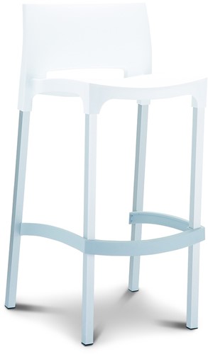Barkruk Gio 5451 wit hoogte 75 cm.