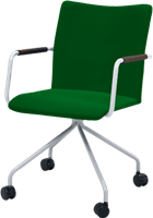 Vergaderstoel Huislijn Alfa HS0231 spinframe hoge rug groen