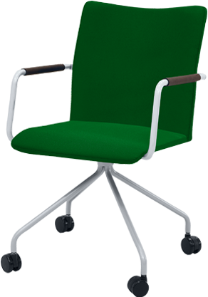 Vergaderstoel Huislijn Alfa HS0231 spinframe hoge rug groen
