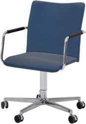 Vergaderstoel Huislijn Alfa HS0214 hoge rug blauw