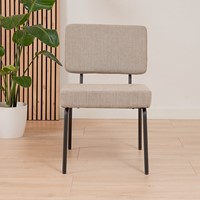 Vergaderstoel Esp 4-poots kuip gestoffeerd taupe zwart-3