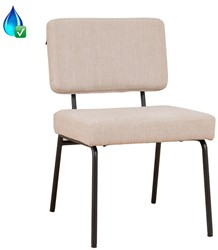 Vergaderstoel Esp 4-poots kuip gestoffeerd beige zwart