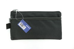 Schooletui Kangaro 220x120mm met 2 ritsen zwart