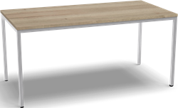 Kantinetafel 4-all 160x80 cm frame wit blad halifax naturel