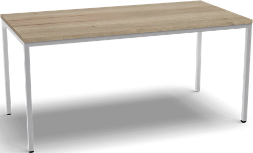 Kantinetafel 4-all 160x80 cm frame wit blad halifax naturel
