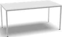 Kantinetafel 4-all 160x80 cm frame wit blad wit