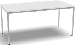 Kantinetafel 4-all 160x80 cm frame wit blad wit