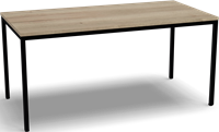 Kantinetafel 4-all 160x80 cm frame zwart blad halifax naturel