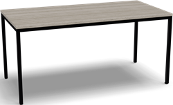 Kantinetafel 4-all 160x80 cm frame zwart blad oak light