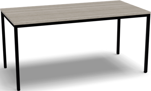 Kantinetafel 4-all 160x80 cm frame zwart blad oak light