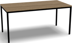 Kantinetafel 4-all 160x80 cm frame zwart blad oak medium